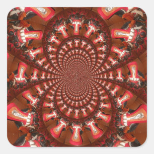 Kaleidoscoop Tong Art Print/Grafisch Vierkante Sticker