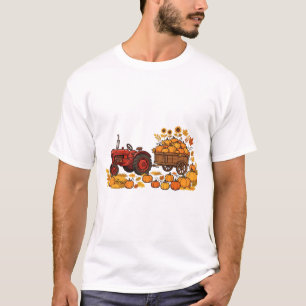 Kaleidoscoop Tractor Herfst Oogst Kunst T-shirt