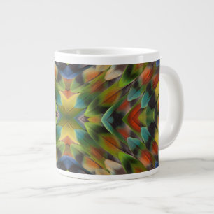 Kaleidoscoop van agapadusharen grote koffiekop