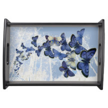 Kaleidoscoop van blauwe vlinders