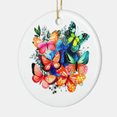 Kaleidoscoop van Butterflies Keramisch Ornament (Links)
