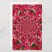 Kaleidoscoop van Crimson: Bloed Milkweed Flower Ar Briefpapier (Voorkant / Achterkant)