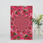 Kaleidoscoop van Crimson: Bloed Milkweed Flower Ar Briefpapier (Staand voorkant)