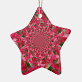 Kaleidoscoop van Crimson: Bloed Milkweed Flower Ar Keramisch Ornament (Links)
