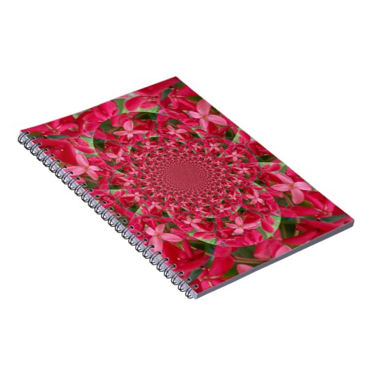 Kaleidoscoop van Crimson: Bloed Milkweed Flower Ar Notitieboek (Rechterzijde)