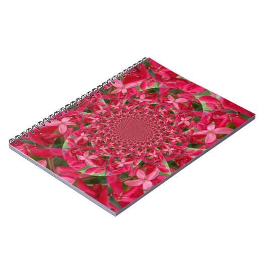 Kaleidoscoop van Crimson: Bloed Milkweed Flower Ar Notitieboek (Linkerzijde)