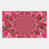 Kaleidoscoop van Crimson: Bloed Milkweed Flower Ar Rechthoekige Sticker (Voorkant)