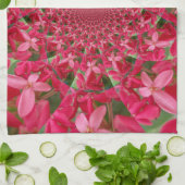 Kaleidoscoop van Crimson: Bloed Milkweed Flower Ar Theedoek (Gevouwen)