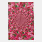 Kaleidoscoop van Crimson: Bloed Milkweed Flower Ar Theedoek (Verticaal)