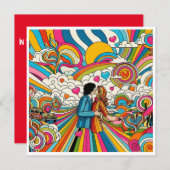 Kaleidoscoop van de Liefde Feestdagenkaart (Voorkant / Achterkant)