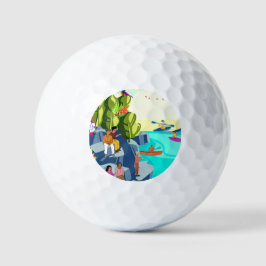 Kaleidoscoop van de schoonheid van de natuur in ka golfballen