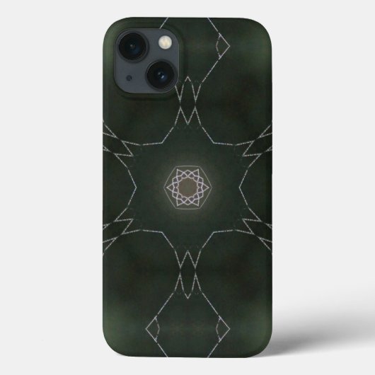 Kaleidoscoop van Dew Star Black Achtergrond Case-Mate iPhone Case (Achterkant)