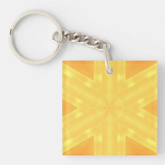 Kaleidoscoop van een Bright Sunrise en Lines Sleutelhanger (voorkant)