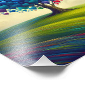 Kaleidoscoop van Harten Boom Foto Afdruk (Hoek)