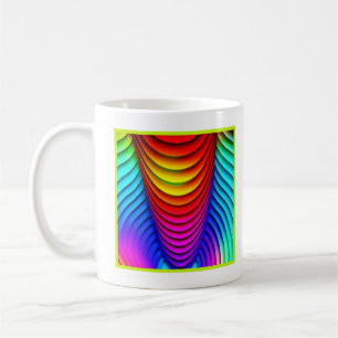 Kaleidoscoop van Kleuren 3D Patroon Koffiemok