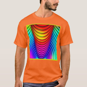 Kaleidoscoop van Kleuren 3D Patroon T-shirt