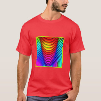 Kaleidoscoop van Kleuren 3D Patroon T-shirt