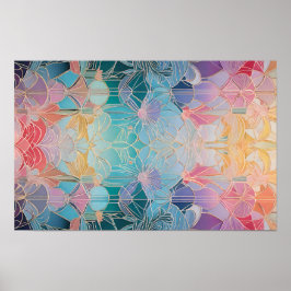 Kaleidoscoop van kleuren poster