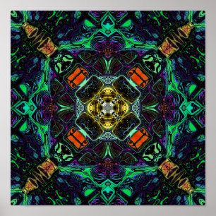 Kaleidoscoop van Kleuren Poster