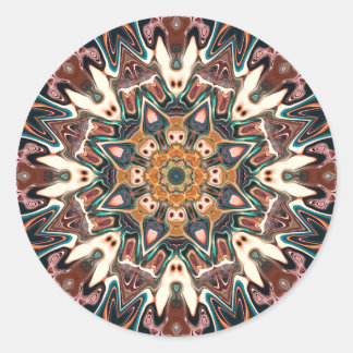 Kaleidoscoop van kleuren ronde sticker