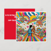 Kaleidoscoop van Liefde Feestdagenkaart (Voorkant / Achterkant)