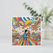Kaleidoscoop van Liefde Feestdagenkaart (Staand voorkant)