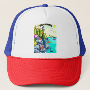 Kaleidoscoop van Natuur's Beauty in Kajakken Bliss Trucker Pet
