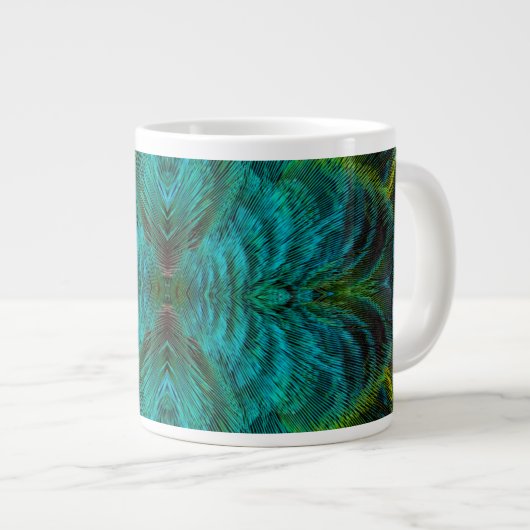 Kaleidoscoop Veer Ontwerp Grote Koffiekop (Voorkant rechts)