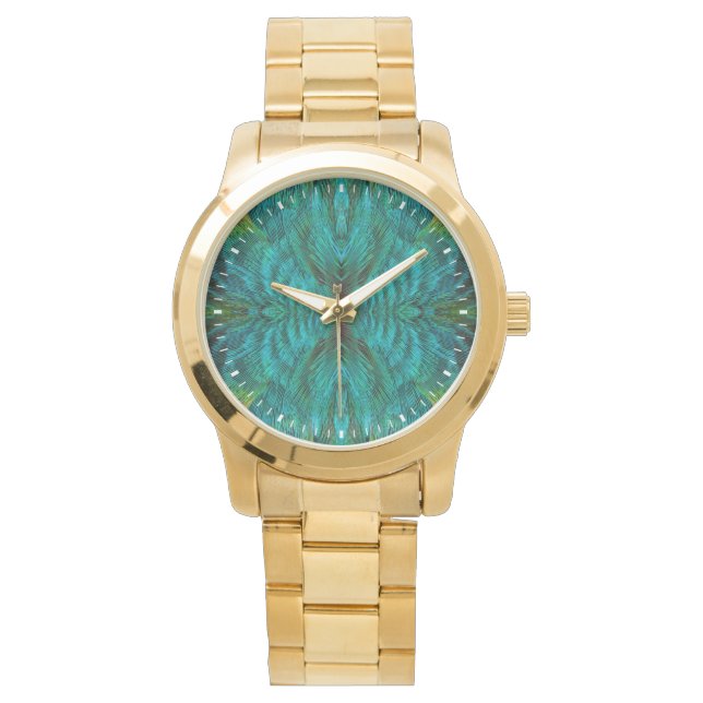 Kaleidoscoop Veer Ontwerp Horloge (Voorkant)