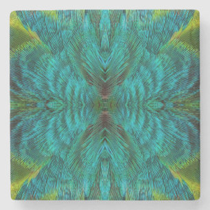 Kaleidoscoop Veer Ontwerp Stenen Onderzetter