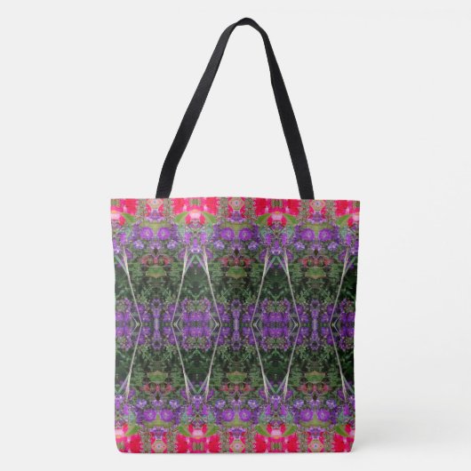 Kaleidoscoop ventilatorpatroon 14 GROTE Tote Bag (Voorkant)