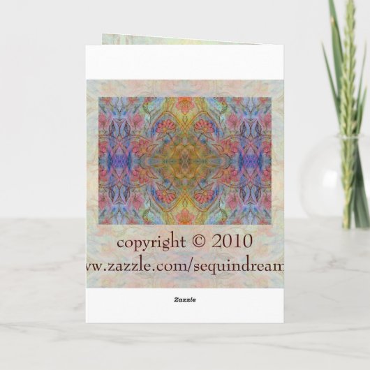 Kaleidoscoop Verjaardag Kaart (Achterkant)
