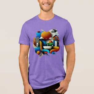 Kaleidoscoop Vision – Psychedelische Abstracte Pat Tri-Blend Shirt
