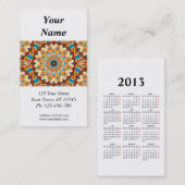 Kaleidoscoop Visitekaartje met kalender 2013 (Voorkant / Achterkant)