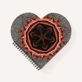 Kaleidoscoop Vlammen Hart Spiraalvormig Notitieboe Notitieboek