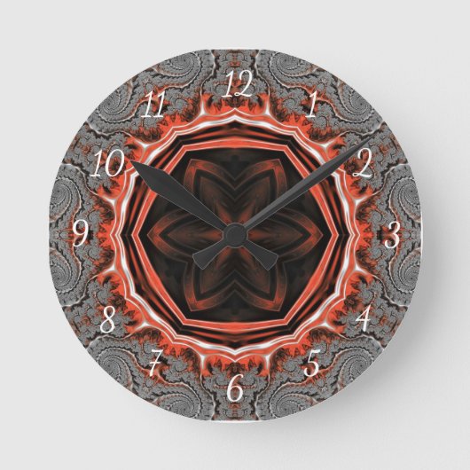 Kaleidoscoop Vlammen Wandklok (Voorkant)