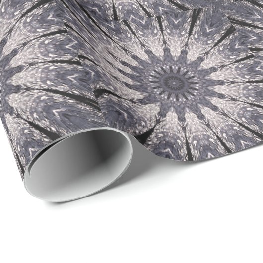 Kaleidoscoop Vloerkleppen van blauw en grijs Cadeaupapier (Rol Hoek)