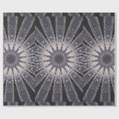 Kaleidoscoop Vloerkleppen van blauw en grijs Cadeaupapier (Vlak)