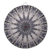 Kaleidoscoop Vloerkleppen van blauw en grijs Dartbord (Voorkant)