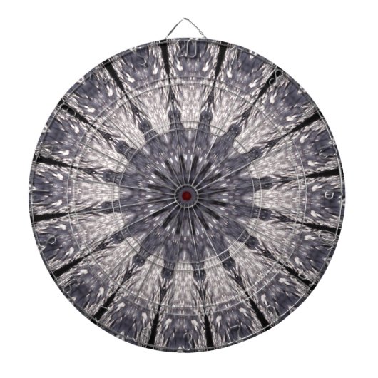Kaleidoscoop Vloerkleppen van blauw en grijs Dartbord (Voorkant)