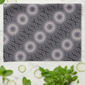 Kaleidoscoop Vloerkleppen van blauw en grijs Theedoek (Gevouwen)