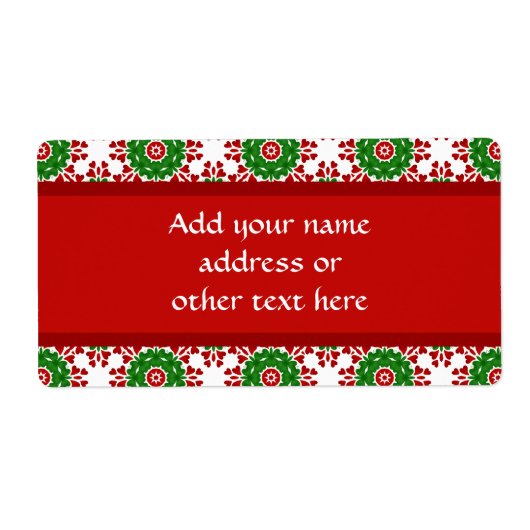 Kaleidoscoop voor Kerstmis Etiket (Voorkant)