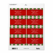 Kaleidoscoop voor Kerstmis Etiket (Full Sheet)