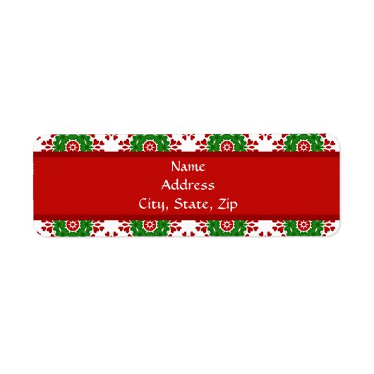 Kaleidoscoop voor Kerstmis Etiket (Voorkant)