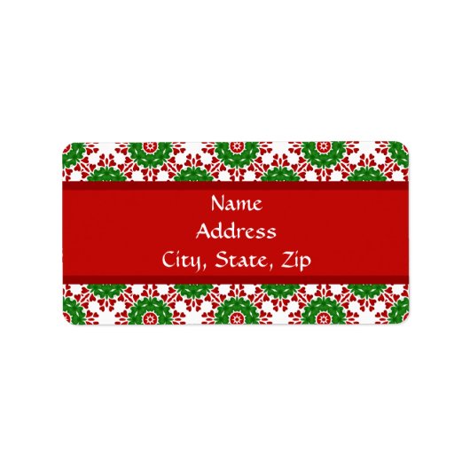 Kaleidoscoop voor Kerstmis Etiket (Voorkant)