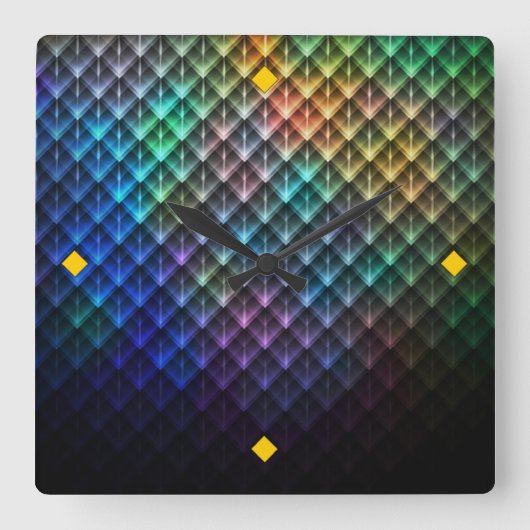 Kaleidoscoop wandklok (Voorkant)