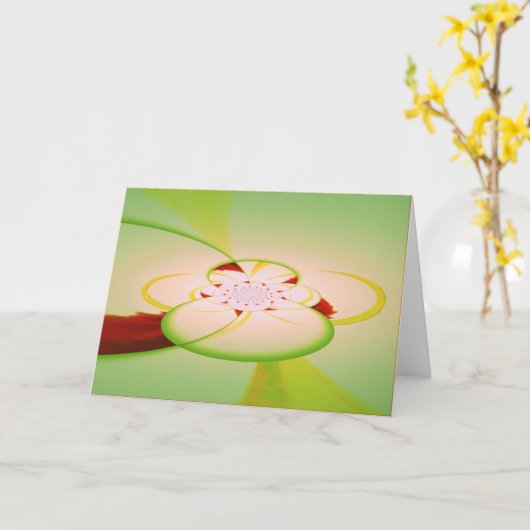 Kaleidoscoop Wenskaart - Abstract ontwerp Kaart (Gele Bloem)