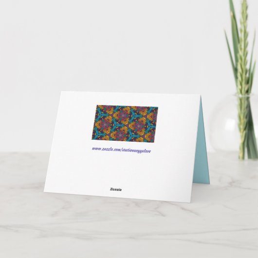 Kaleidoscoop wenskaart kaart (Achterkant)