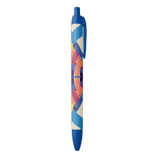 Kaleidoscoop Wiel Blauwe Inkt Pen
