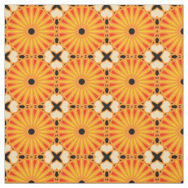 Kaleidoscoop Wielpatroon P Zwart Rood Geel 1 Stof